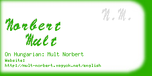 norbert mult business card